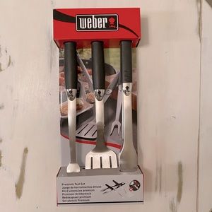 Weber Premium Stainless Steel Grill Tool 3 Pc Set